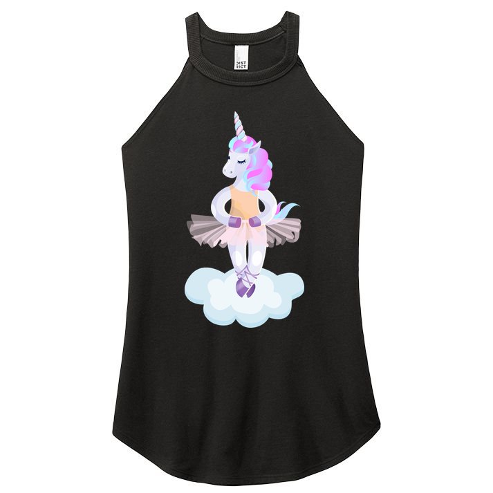 Ballet Dancer Unicorn Women's Perfect Tri Rocker Tank