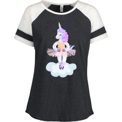 Ballet Dancer Unicorn Enza Ladies Jersey Colorblock Tee