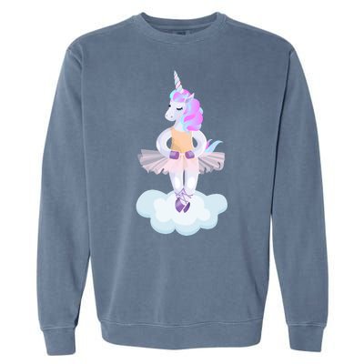 Ballet Dancer Unicorn Garment-Dyed Sweatshirt