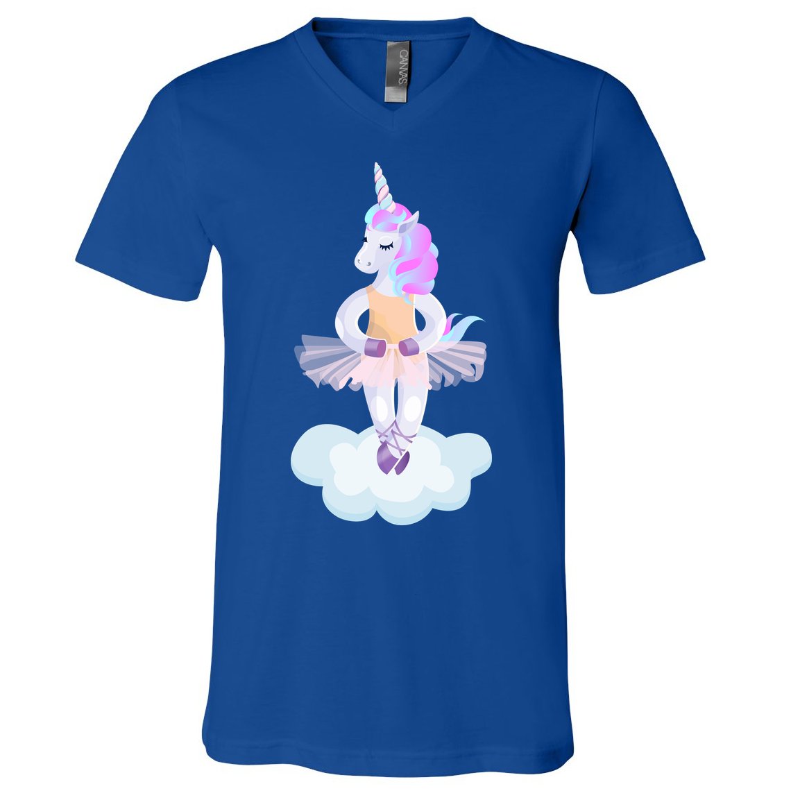 Ballet Dancer Unicorn V-Neck T-Shirt