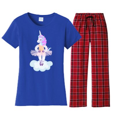 Ballet Dancer Unicorn Women's Flannel Pajama Set