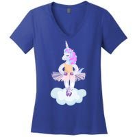 Ballet Dancer Unicorn Women's V-Neck T-Shirt