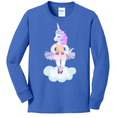 Ballet Dancer Unicorn Kids Long Sleeve Shirt