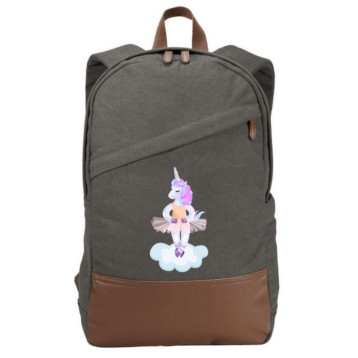 Ballet Dancer Unicorn Cotton Canvas Backpack