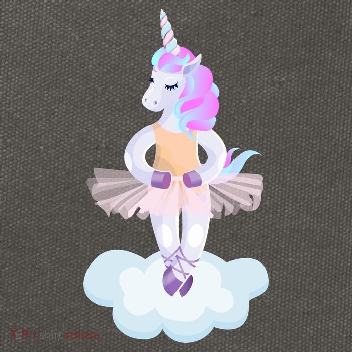 Ballet Dancer Unicorn Cotton Canvas Backpack