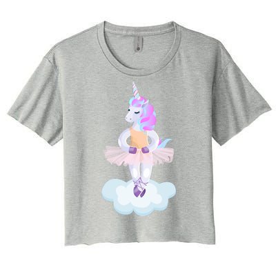 Ballet Dancer Unicorn Women's Crop Top Tee