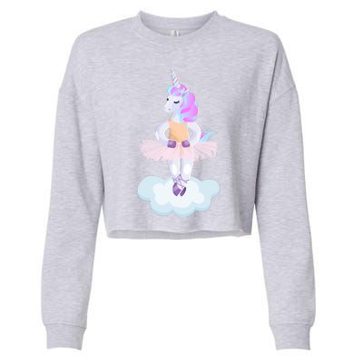 Ballet Dancer Unicorn Cropped Pullover Crew