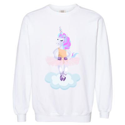 Ballet Dancer Unicorn Garment-Dyed Sweatshirt