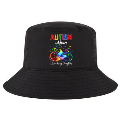 Butterfly Autism Mom I Love My Daughter Support Autistic Cute Gift Cool Comfort Performance Bucket Hat