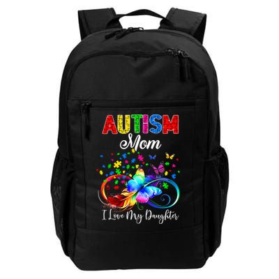Butterfly Autism Mom I Love My Daughter Support Autistic Cute Gift Backpack
