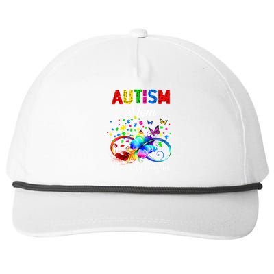 Butterfly Autism Mom I Love My Daughter Support Autistic Cute Gift Snapback Five-Panel Rope Hat