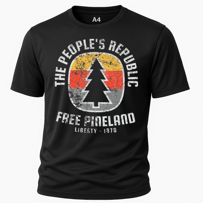 Badge American Marauder Free Pineland retro Camping Cooling Performance Crew T-Shirt