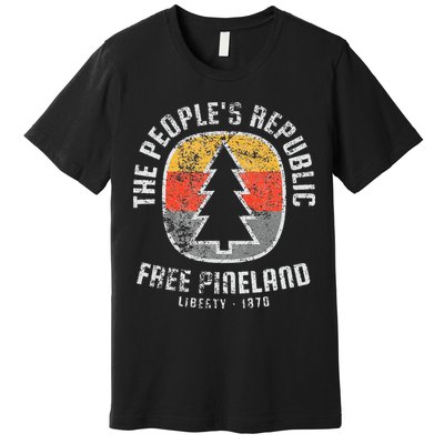 Badge American Marauder Free Pineland retro Camping Premium T-Shirt