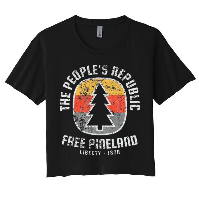 Badge American Marauder Free Pineland retro Camping Crop Top