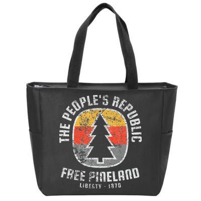 Badge American Marauder Free Pineland retro Camping Zip Tote Bag
