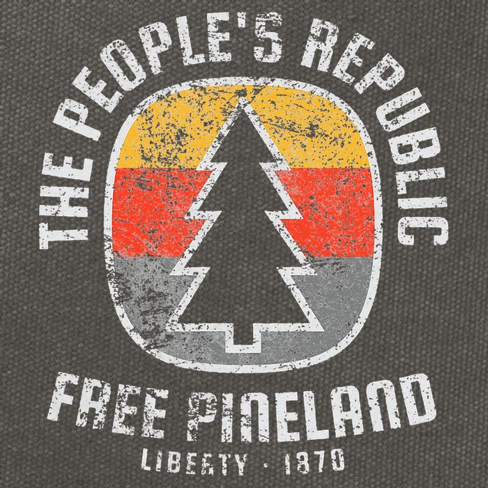 Badge American Marauder Free Pineland retro Camping Cotton Canvas Backpack