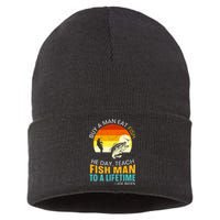 Buy A Man Eat Fish He Day Teach Fish Man To A Lifetime Sustainable Knit Beanie