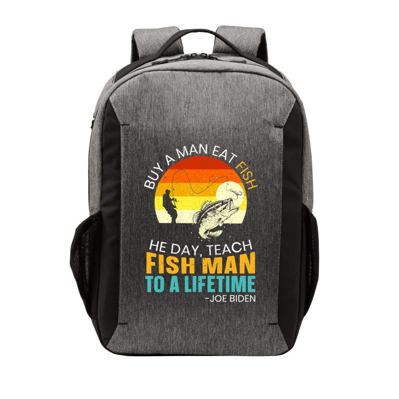 Buy A Man Eat Fish He Day Teach Fish Man To A Lifetime Vector Backpack