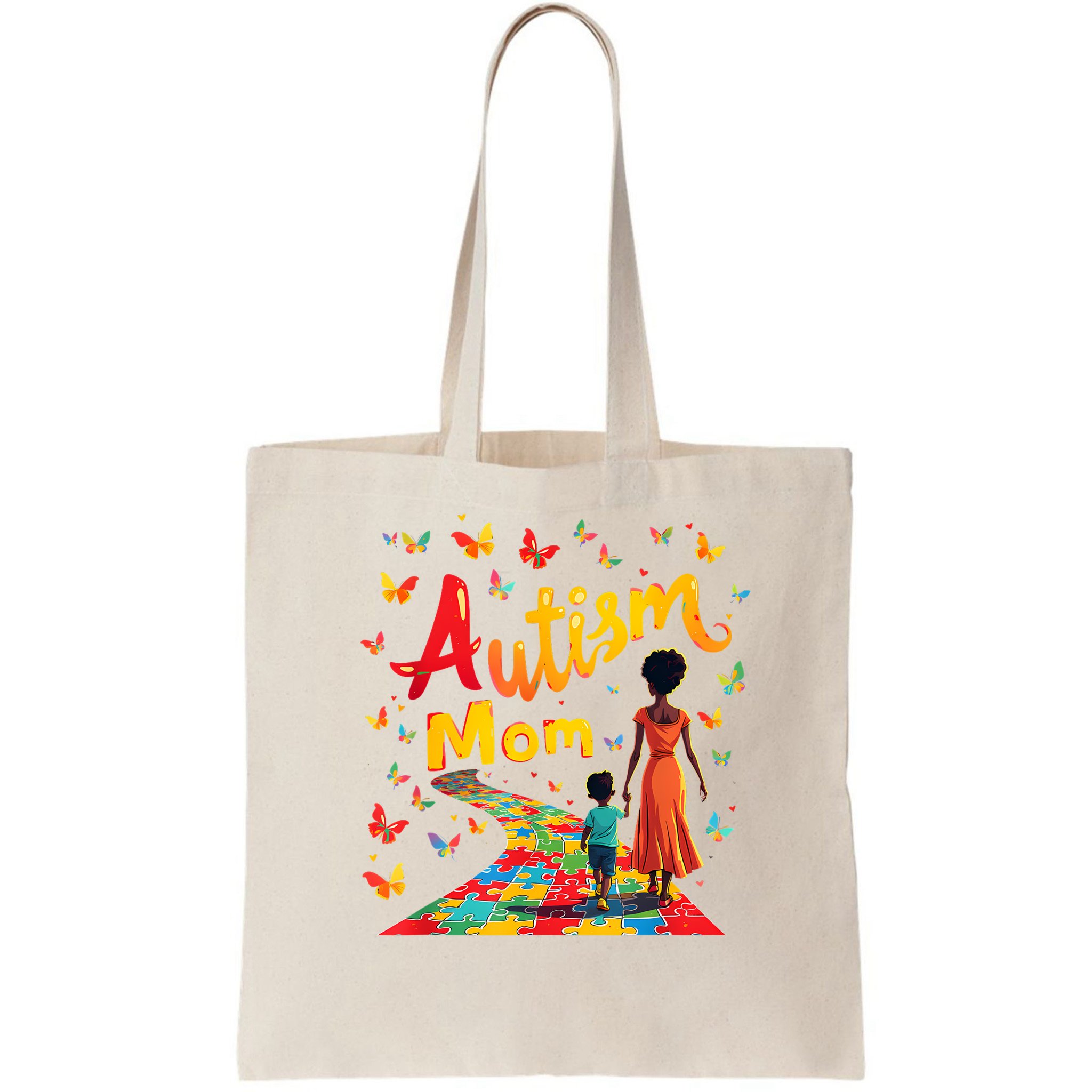 Black Autism Mom Afro Autism Awareness Mama Bag