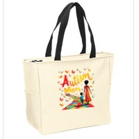 Black Autism Mom Afro Autism Awareness Mama Zip Tote Bag