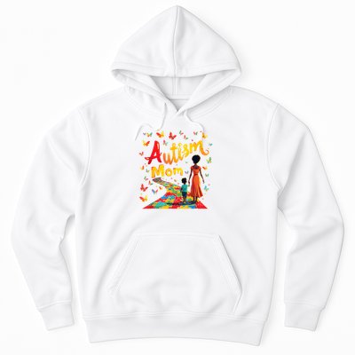 Black Autism Mom Afro Autism Awareness Mama Hoodie