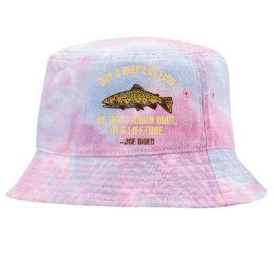 Buy A Man Eat Fish He Day Teach Man To A Lifetime Tie-Dyed Bucket Hat