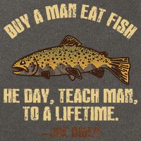 Buy A Man Eat Fish He Day Teach Man To A Lifetime Cotton Canvas Backpack