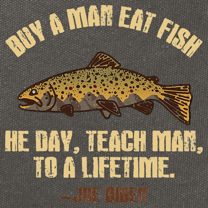 Buy A Man Eat Fish He Day Teach Man To A Lifetime Cotton Canvas Backpack