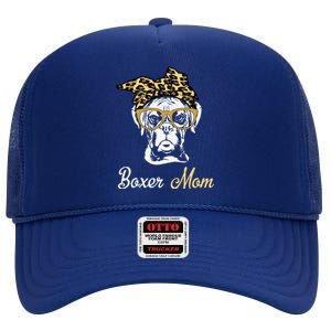 Birthday And MotherS Day Giftboxer Mom High Crown Mesh Back Trucker Hat