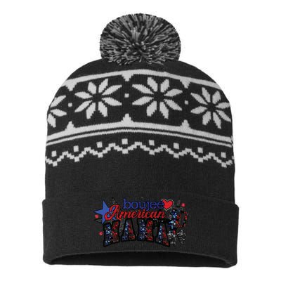 Boujee American Mama USA-Made Snowflake Beanie