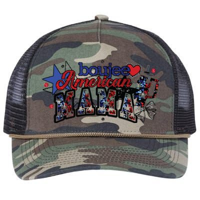 Boujee American Mama Retro Rope Trucker Hat Cap