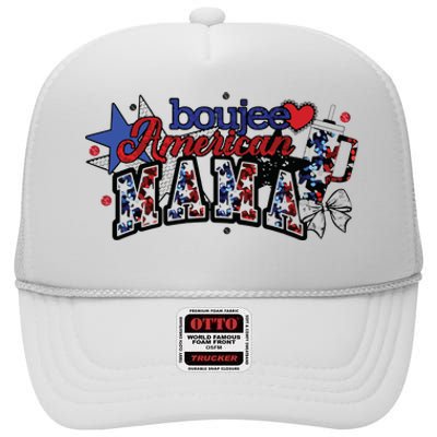 Boujee American Mama High Crown Mesh Back Trucker Hat