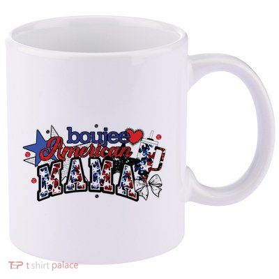 Boujee American Mama 11oz C Handle Ceramic Mug