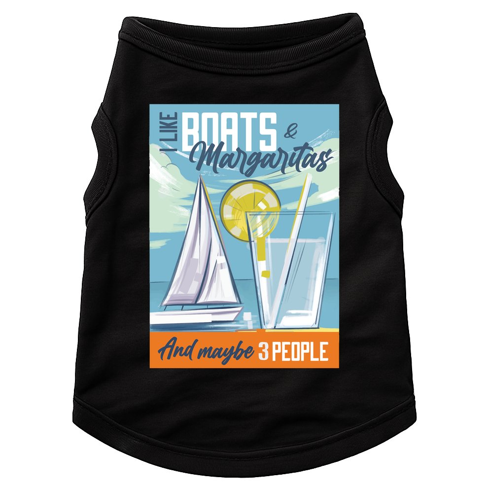 Boats And Margaritas Funny Doggie Tank