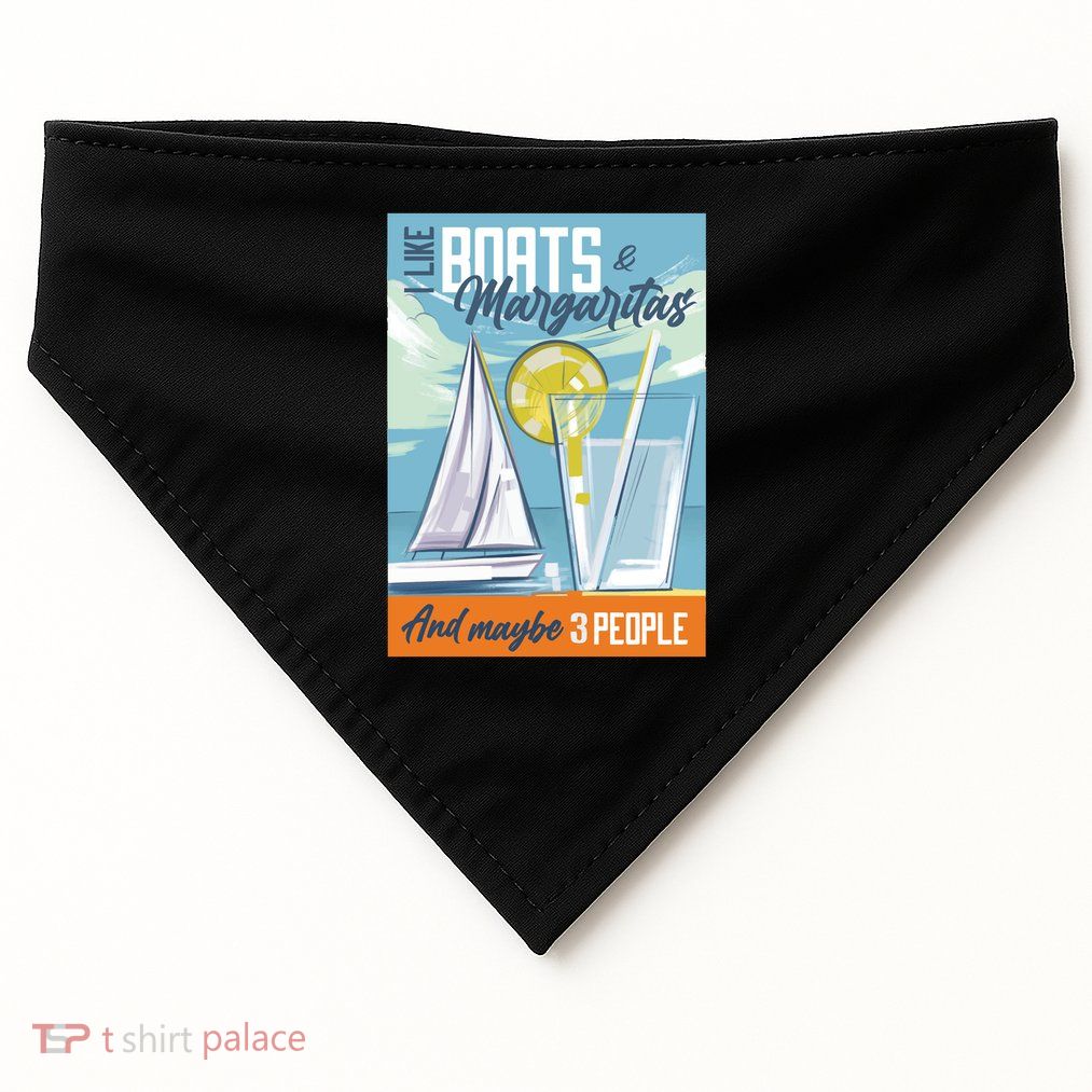 Boats And Margaritas Funny USA-Made Doggie Bandana