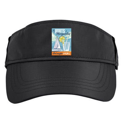 Boats And Margaritas Funny Adult Drive Performance Visor