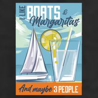 Boats And Margaritas Funny Adult Drive Performance Visor