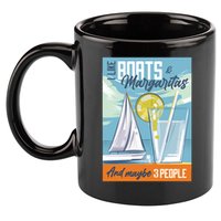Boats And Margaritas Funny 11oz C Handle Ceramic Mug
