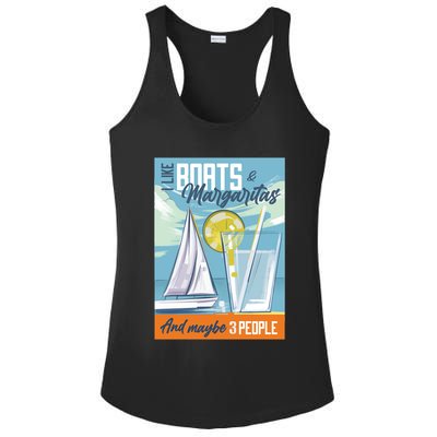 Boats And Margaritas Funny Ladies PosiCharge Competitor Racerback Tank