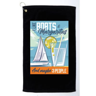 Boats And Margaritas Funny Golf Towel