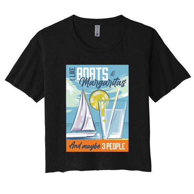 Boats And Margaritas Funny Crop Top