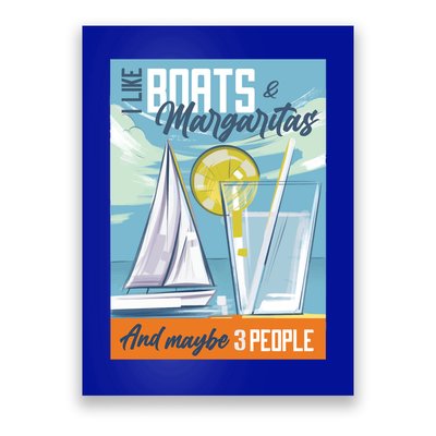 Boats And Margaritas Funny Poster