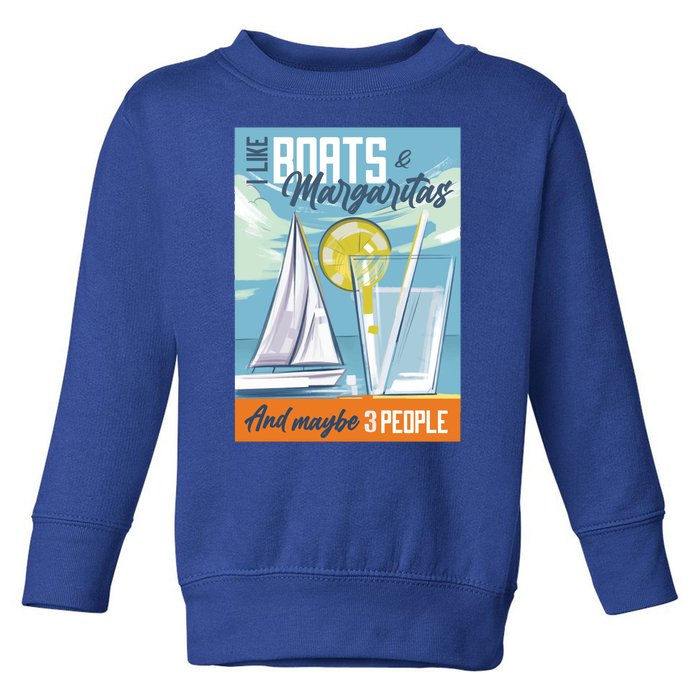 Boats And Margaritas Funny Toddler Sweatshirt