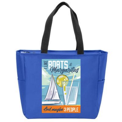 Boats And Margaritas Funny Zip Tote Bag