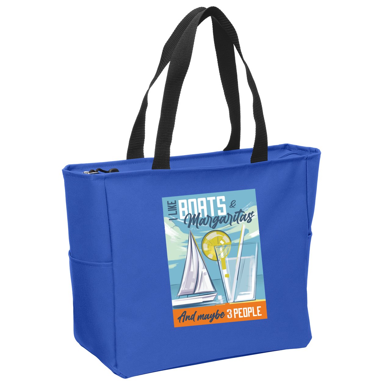 Boats And Margaritas Funny Zip Tote Bag
