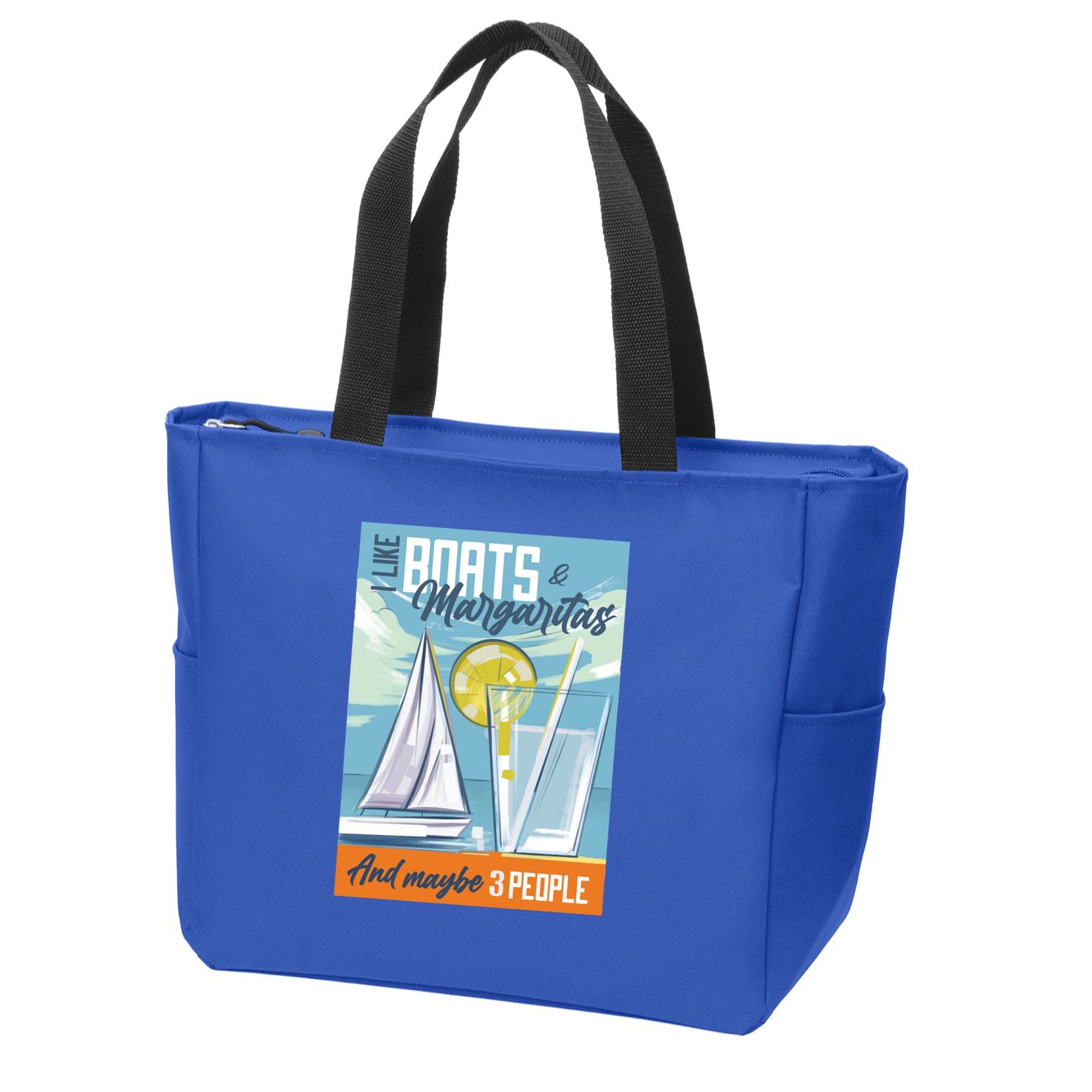 Boats And Margaritas Funny Zip Tote Bag
