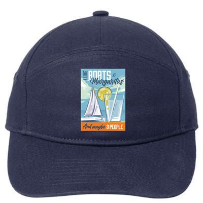 Boats And Margaritas Funny 7-Panel Snapback Hat