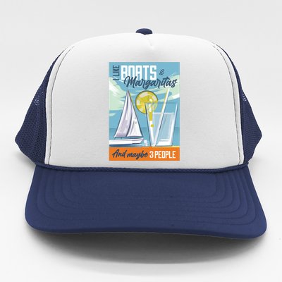 Boats And Margaritas Funny Trucker Hat