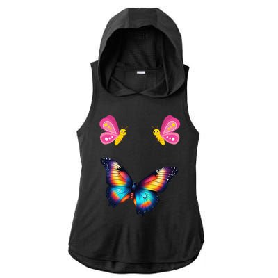 Butterfly And More Ladies PosiCharge Tri-Blend Wicking Draft Hoodie Tank