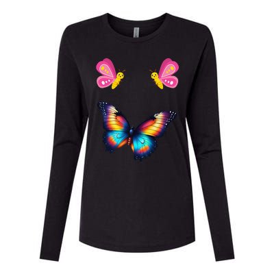 Butterfly And More Womens Cotton Relaxed Long Sleeve T-Shirt